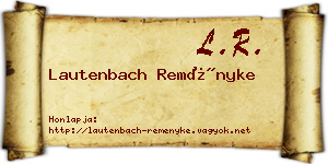 Lautenbach Reményke névjegykártya